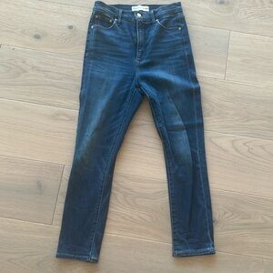 Denim Forum The Lola High Rise Skinny Jeans Dark Wash